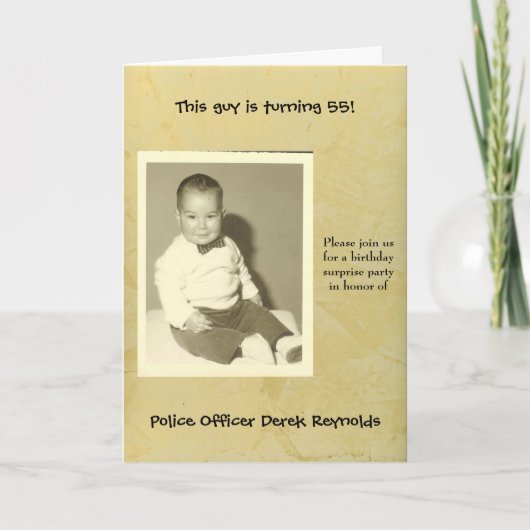 Politieambtenaar Verpleegdag uitnodiging (Voorkant)