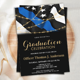 Politieambtenaar voor Thin Blue Line Afstuderen Kaart