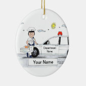 Politieambtenaar - Vrouw Keramisch Ornament (Rechts)