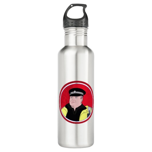 Politieambtenaar Waterfles (Voorkant)