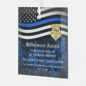 Politieambtenaar Wetshandhaving Douane-aflossing Glas Ornament (Voorkant links)