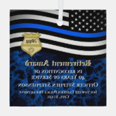 Politieambtenaar Wetshandhaving Douane-aflossing Glas Ornament (Achterkant)