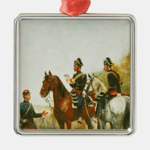 Politieambtenaren op een inspectietour metalen ornament