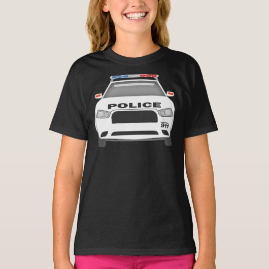 Politieauto 911 Shirt voor jeugdmeisjes (Voorkant)