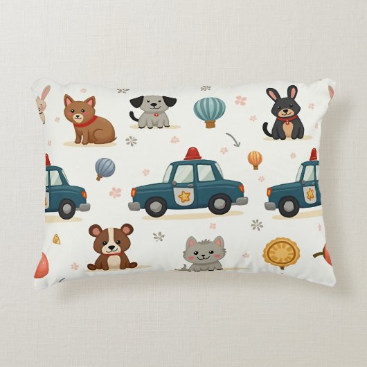 Politieauto Accent Pillow Kussen (Voorkant)