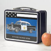  politieauto Amerikaanse vlag blauwe lijn (In situ)