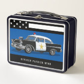  politieauto Amerikaanse vlag blauwe lijn (Voorkant)