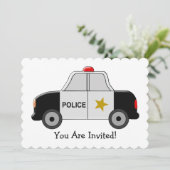 Politieauto Birthday Kaart (Staand voorkant)