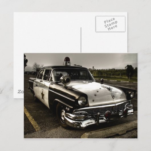  politieauto briefkaart (Voorkant / Achterkant)