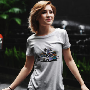 Politieauto-Cartoon T-shirt