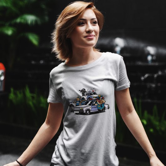 Politieauto-Cartoon T-shirt
