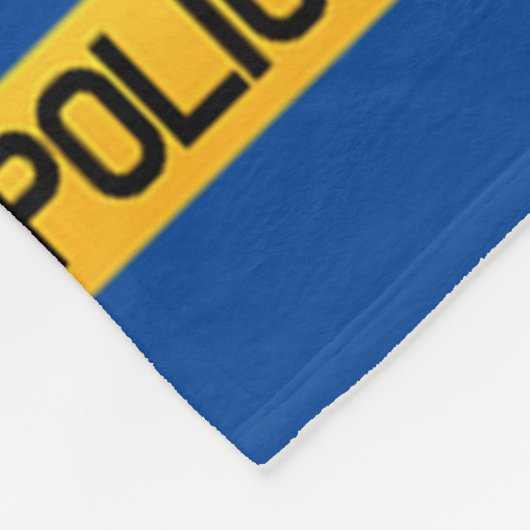 Politieauto en agent badge met aangepaste naam fleece deken (Hoek)