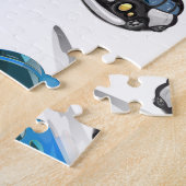 Politieauto en helikopter legpuzzel (Zijkant)