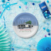  Politieauto Kerstboom Monogram Papieren Bordje (Feest)