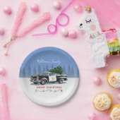  Politieauto Kerstboom Monogram Papieren Bordje (Feest)