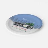  Politieauto Kerstboom Monogram Papieren Bordje (Gekanteld)