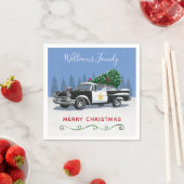  Politieauto Kerstboom Monogram Servet (Insitu)