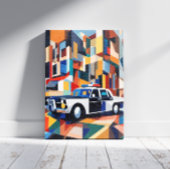 Politieauto kubist Canvas Print