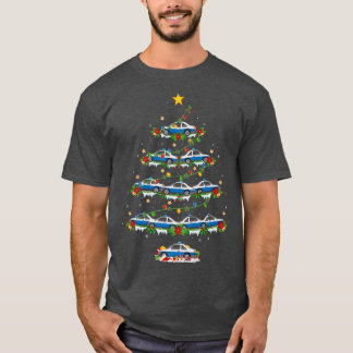 Politieauto Lover Matching Santa Police Car Christ T-shirt