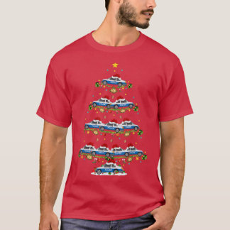Politieauto Lover Matching Santa Police Car Christ T-shirt