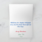 Politieauto met Wenskaart met kerstbomen Kaart (Binnen)