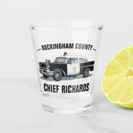  politieauto Monogram Naam County Shot Glas