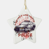 Politieauto-ornament Keramisch Ornament (Rechts)