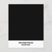Politieauto Siren, politiefunctionaris, aanwerving Flyer (Achterkant)