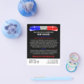 Politieauto Siren, politiefunctionaris, aanwerving Flyer (Enkel)