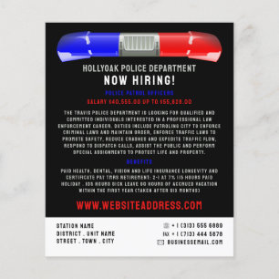 Politieauto Siren, politiefunctionaris, aanwerving Flyer