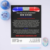 Politieauto Siren, politiefunctionaris, aanwerving Flyer (Enkel)