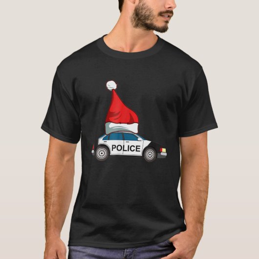 Politieauto T Kerstkerstkerstkerstkerstkerstman Ha T-shirt (Voorkant)