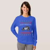 Politieauto Ugly KerstSweater T-shirt (Voorkant volledig)