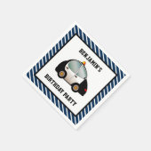 Politieauto Verjaardagsfeestdocument Servet (Hoek)