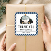 Politieauto Verjaardagsfeestje Favor Sticker