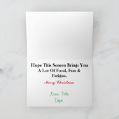 Politieauto's rond het Wenskaart met kerstbomen Kaart (Binnen)