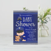 Politiebaby Shower Uitnodiging (Staand voorkant)