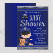 Politiebaby Shower Uitnodigingen (Voorkant / Achterkant)