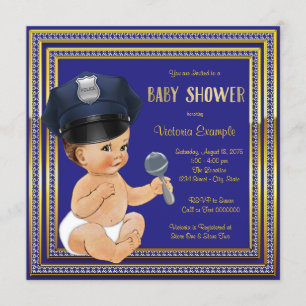Politiebaby Shower Uitnodigingen