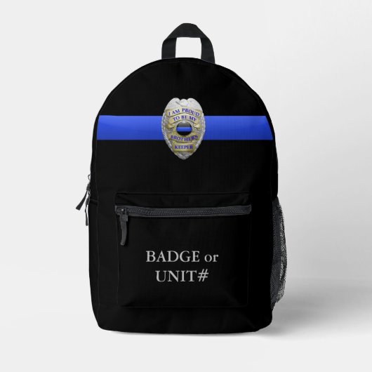 Politiebadge Bedrukte Rugzak (Voorkant)