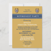 Politiebadge Blue Line Gold Retirement Kaart (Voorkant)