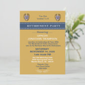 Politiebadge Blue Line Gold Retirement Kaart (Staand voorkant)