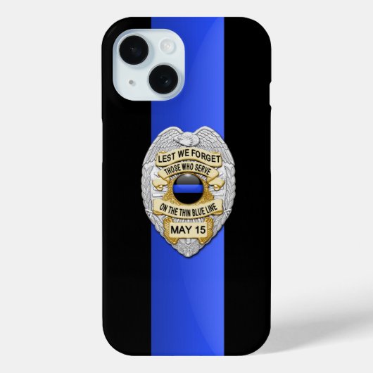 Politiebadge - dunne blauwe lijn Case-Mate iPhone case (Achterkant)