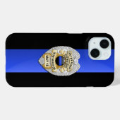 Politiebadge - dunne blauwe lijn Case-Mate iPhone case (Achterkant (horizontaal))