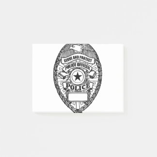 Politiebadge - generiek post-it® notes