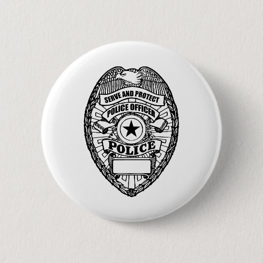 Politiebadge - generiek ronde button 5,7 cm (Voorkant)