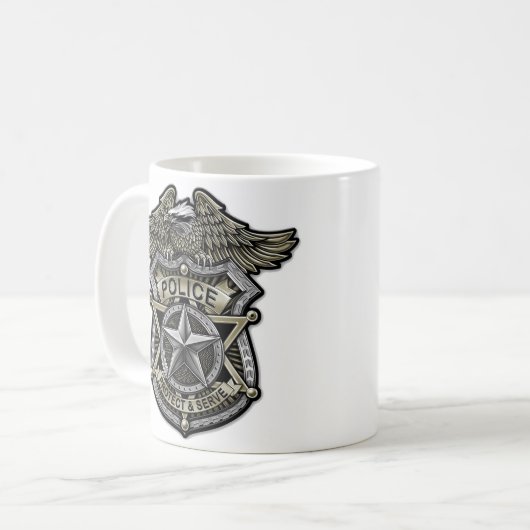 Politiebadge Koffiemok (Voorkant links)