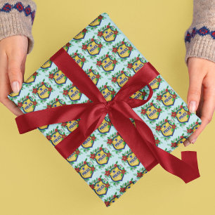 Politiebadge met Kerstster Christmas Cadeaupapier