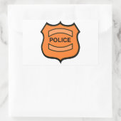 Politiebadge Rechthoekige Sticker (Tas)