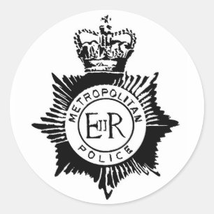 Politiebadge Ronde Sticker